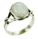 Silver Ring Moonstone Cab