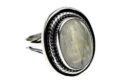 Silver Ring Moonstone Cab