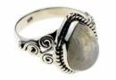 Silver Ring Moonstone Cab