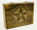 Box Wooden Pentagram 7X5 Inch