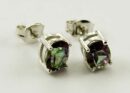 Earring Silver Stud Mystic Quartz