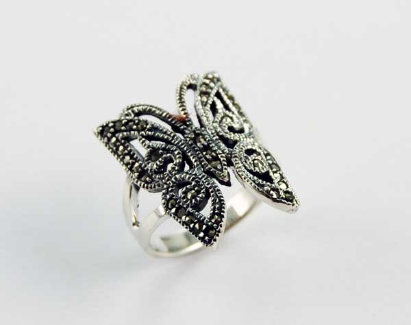 Ring Marcasite Butterfly