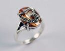Ring Silver Oval Citrine