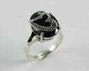 Ring Silver Oval Onyx