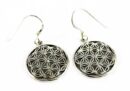 Silver Earring Flower Of Life