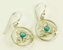 Silver Earring Turquoise Stone