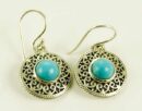 Silver Earring Turquoise Stone