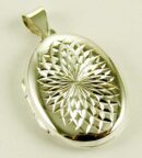 Silver Pendant Locket Oval