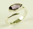 Silver Ring Amethyst Cut