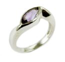 Silver Ring Amethyst Cut