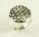 Silver Ring Flower Of Life