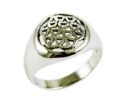 Silver Ring Flower Of Life