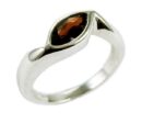 Silver Ring Garnet Cut