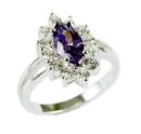 Silver Ring Oval Amethyst