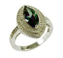 Silver Ring Oval Mystic Qtz