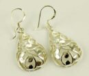 Silver Earring Tear Drop