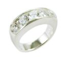 Silver Ring Clear CZ Stones