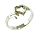 Silver Ring Heart Plain