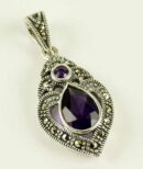 Silver Pendant Marcasite Ame
