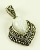 Silver Pendant Marcasite Opal