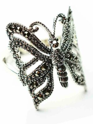Silver Ring Marcasite Butterfly