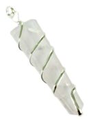 Pendant Stone Flat Rose Quartz