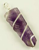 Pendant Stone Flat Amethyst