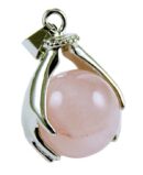 Pendant Hand Rose Quartz