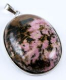 Pendant Oval Shape Rhodonite