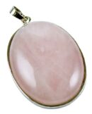 Pendant Oval Shape Rose Quartz