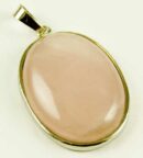 Pendant Oval Shape Rose Quartz