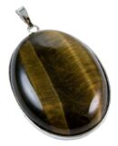 Pendant Oval Shape Tiger Eye