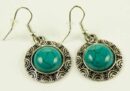 Earrings Pewter And Turquoise