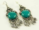 Earrings Pewter And Turquoise