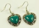Earrings Pewter And Turquoise
