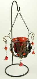 Candle Holder Single Red