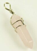 Pendant Fixed Wand Wired Rose Quartz