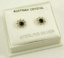 Silver Earring Flower Amethyst