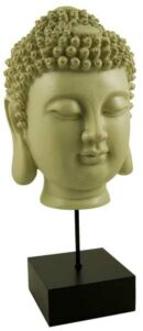 Buddha Head Ivory 19.5X17.5X36