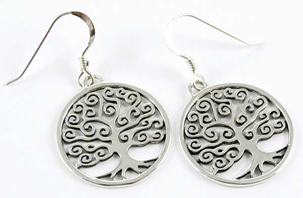 Silver Earring Tree Of Life