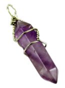 Pendant Fixed Wand Wired Amethyst