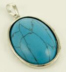 Pendant Oval Shape Turquoise