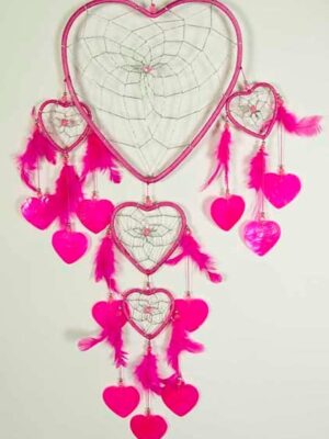 Dream Catcher Heart Pink