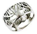 Silver Ring Tree Of Life Band