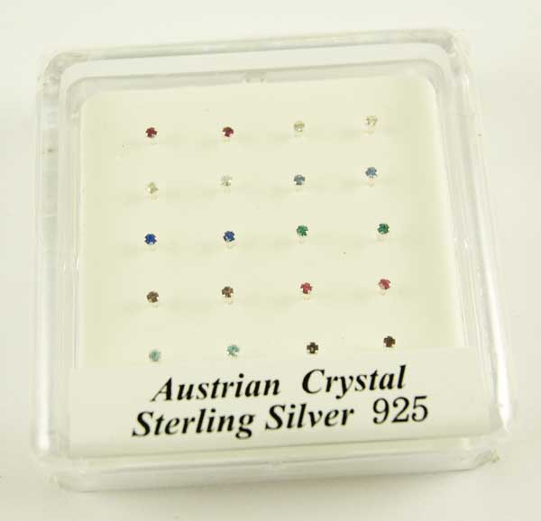 Nose Stud Silver Assorted 20pcs