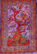 Bedspread Double Tree Purple