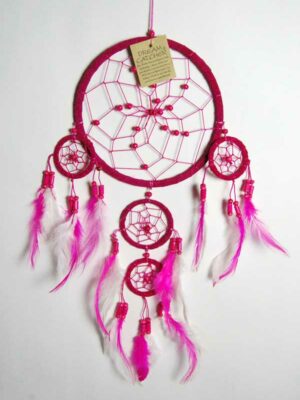Dream Catcher 4 Circles Pink