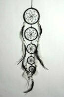 Dream Catcher 5 Circles Black 9cm