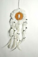 Dream Catcher With Fur White