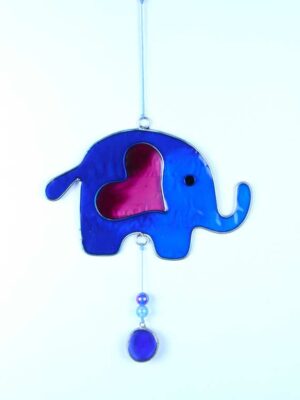 Suncatcher Elephant Blue
